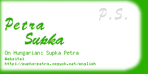 petra supka business card